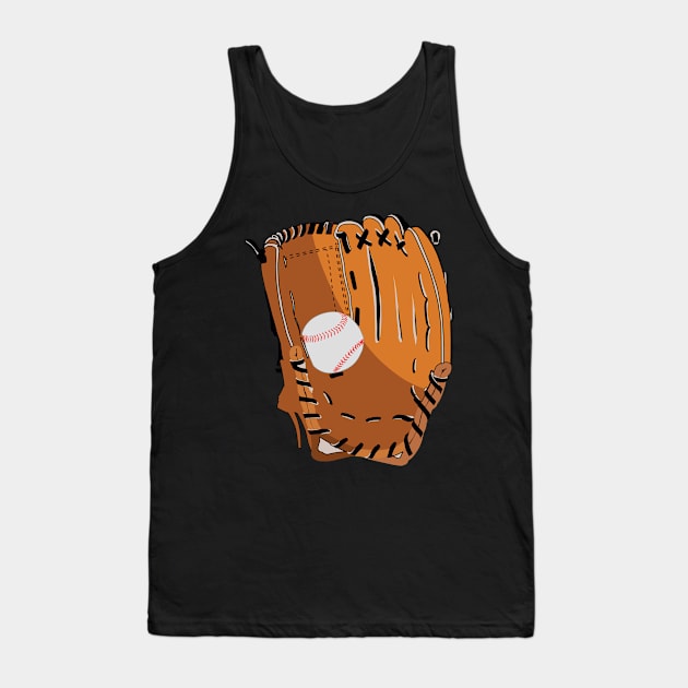 Baseball Gloves Clipart Stickers Tank Top by VectorPB